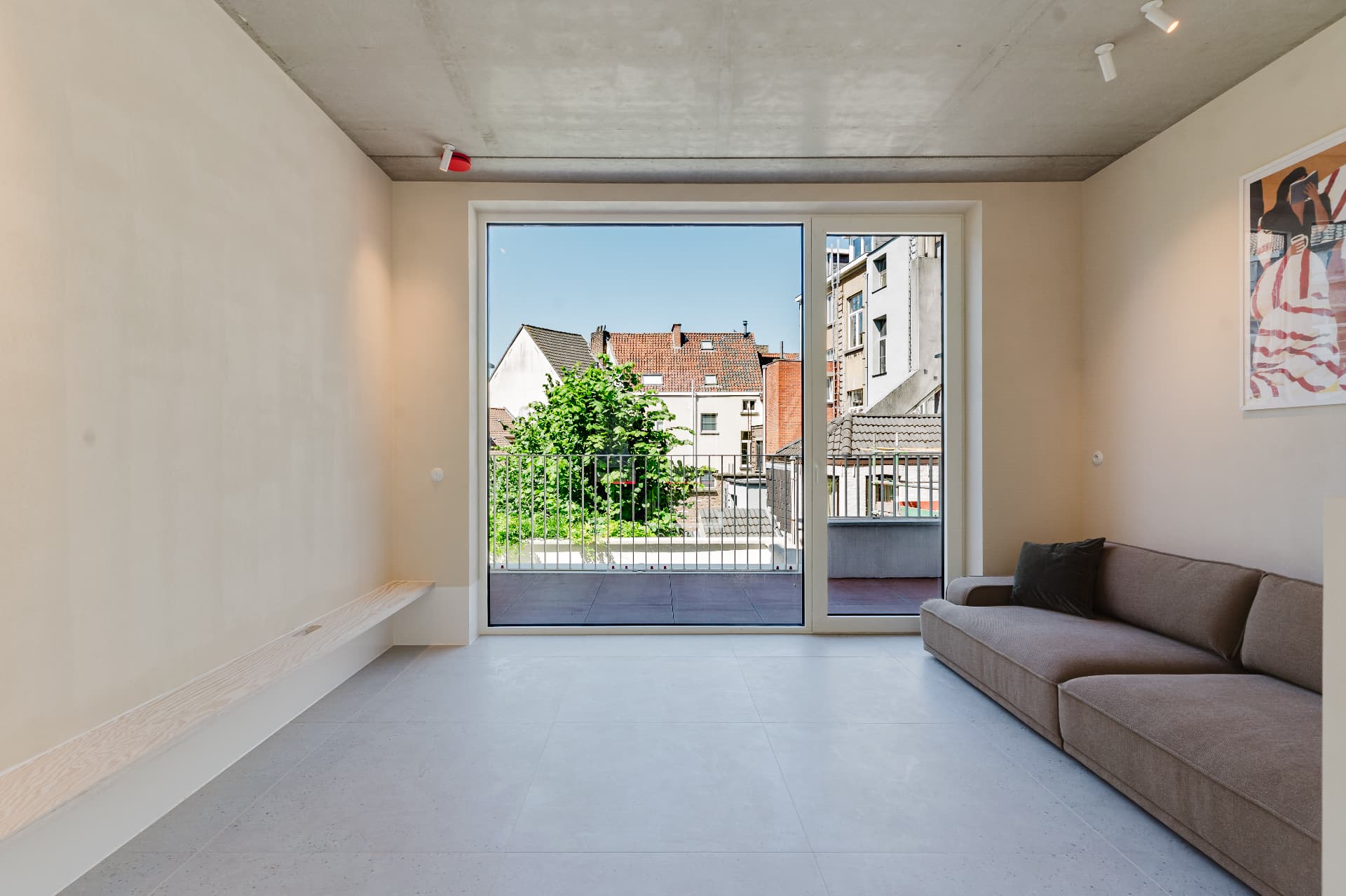 Living room with sofa and artwork