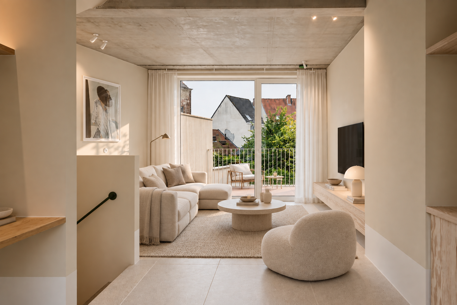 Living room of the Funkey townhouses